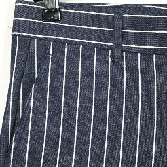 Gap Signature Skinny Ankle Pants Blue White Striped Stretch‎ 12 x 27 - Picture 7 of 12